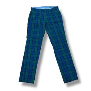 Vineyard Vines Men's Size 30x32 Green Plaid Stretch Breaker Pants 1P1290 Preppy
